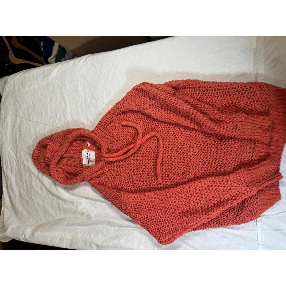 Isabel Marant Etoile Orange Knit Hoodie Sweater